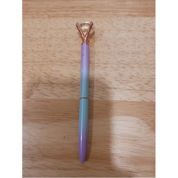 Hand Engraved Gradient Pen Purple Blue - Picture 1 of 6